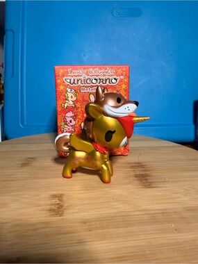 tokidoki Lunar Calendar Metallic Gold Unicorn Figure Year of the Dog